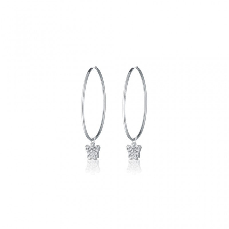 orecchini a cerchio donna Roberto Giannotti con pendente angelo GIA391 argento 925