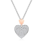 Collana Donna Argento 925 Roberto Giannotti Angelo Cuore Zirconi Bianchi