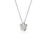 Collana Donna Roberto Giannotti Argento 925 Angelo Cuori Zirconi Bianco GIA358