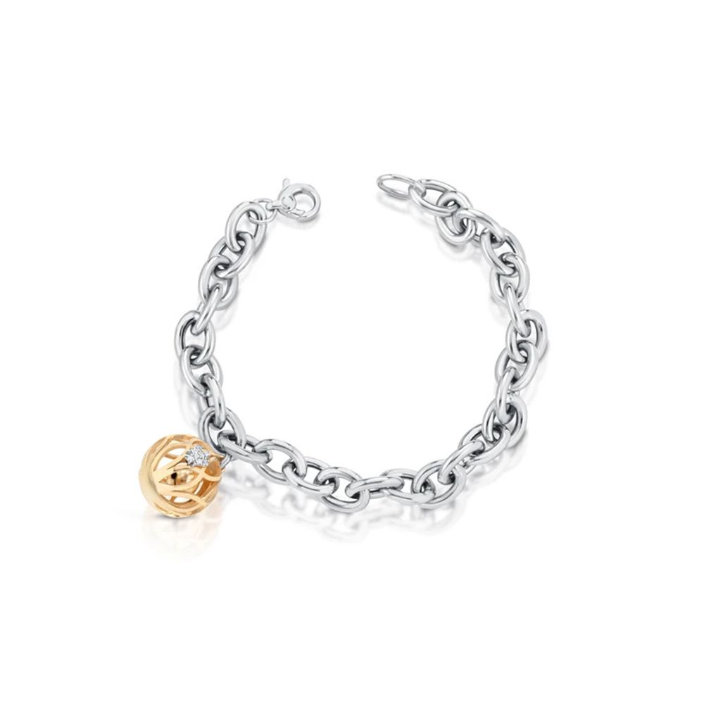 Bracciale Roberto Giannotti in Argento con Zirconi e Sfera – Chiama Angeli