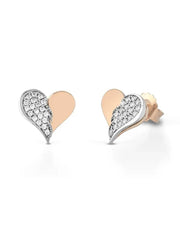 Orecchini Donna Argento 925 Roberto Giannotti Cuore con Zirconi GIA444
