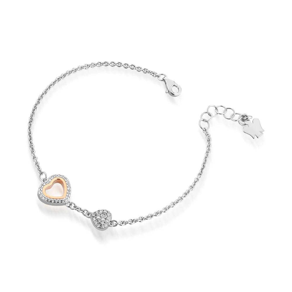 Bracciale con Cuore traforato Roberto Giannotti in argento e zirconi