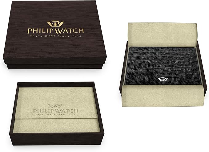 Philip Watch Portacarte da Uomo in Pelle Naturale