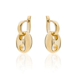 700YOV7179900   6423 Orecchini in argento dorato maglia marina