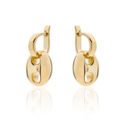 700YOV7179900   6423 Orecchini in argento dorato maglia marina