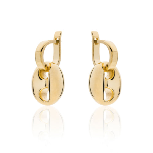 700YOV7179900   6423 Orecchini in argento dorato maglia marina