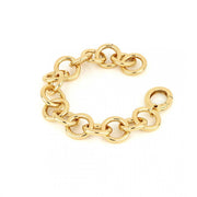 Bracciale in bronzo dorato lucido catena tonda - Unoaerre 1854