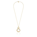Collana Unoaerre 2437 lunga rolò con ciondolo in bronzo dorato giallo