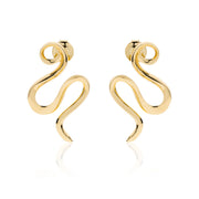 Orecchini dorati serpente