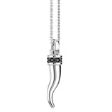 COLLANA UOMO IN ACCIAO HI-TECK CON PENDENTE CORNO