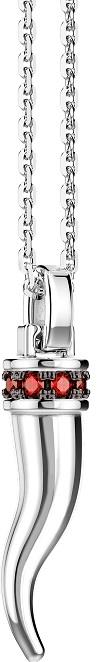 Collana Zancan da uomo in Argento e Spinelli rossi Ref. ESC186-RO