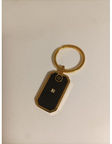 Portachiavi ZANCAN Uomo in acciaio dorato con pvd nero EHP092