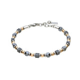 Bracciale uomo Zancan Hi-Teck UHB136 in acciaio 316L con rondelle bicolore