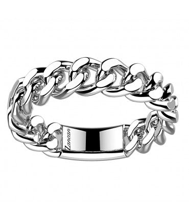 Anello Zancan per Uomo - collezione "Cosmokin". Anello groumette rigido in argento 925%