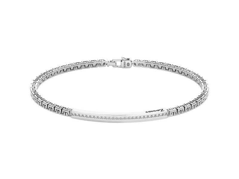 Bracciale da Uomo Zancan Insignia 925 in Argento con Zirconi Bianchi