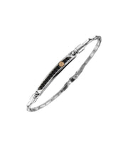 Bracciale Zancan - in Argento 925% con Spinelli Neri e Vite in Oro Rosa 18kt