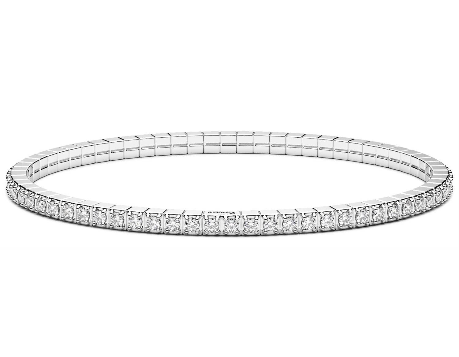 Bracciale Uomo Zancan Tennis Argento 925 Zirconi bianchi Elastico ESB329-185